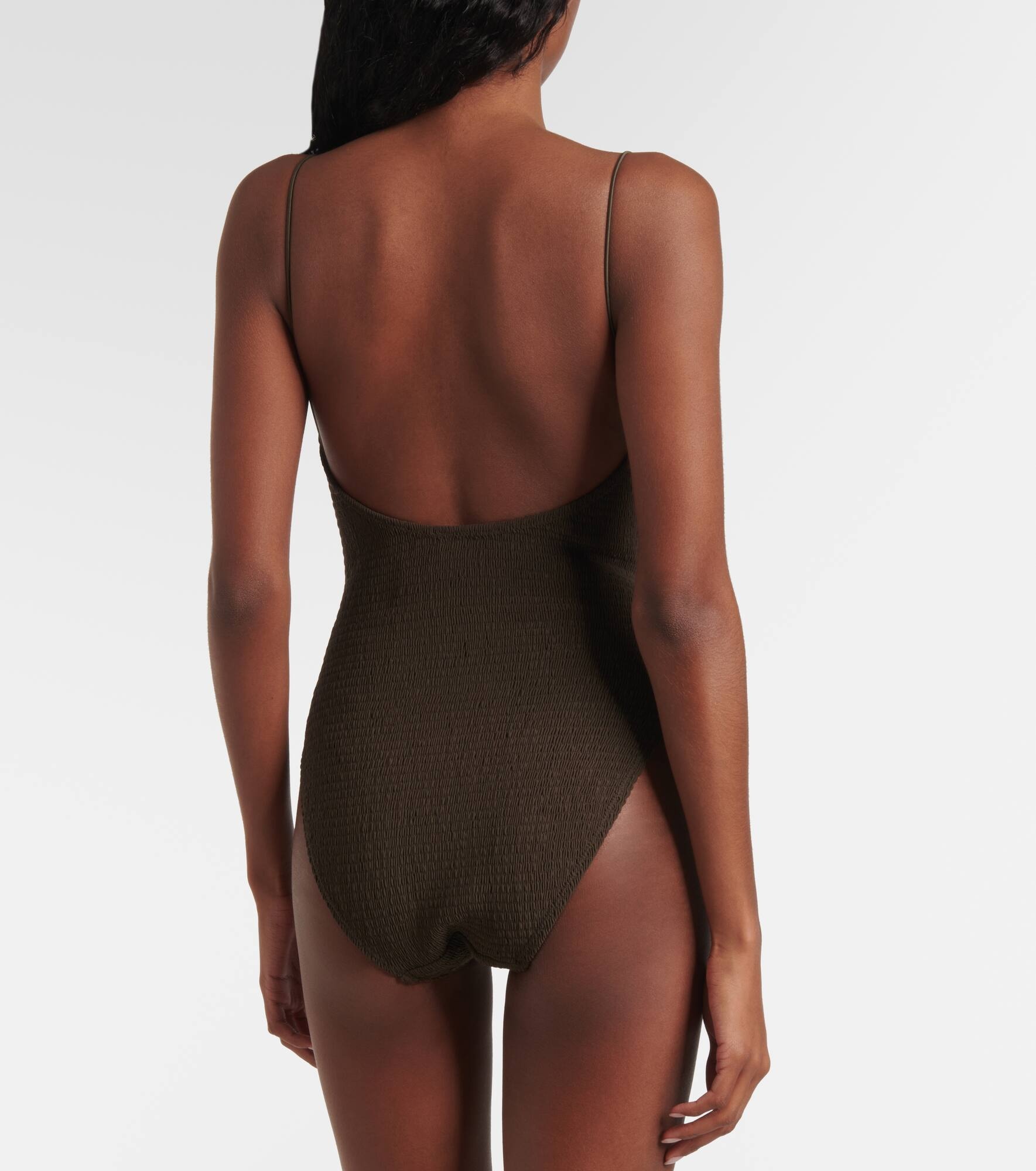 Shirred jersey swimsuit - 3
