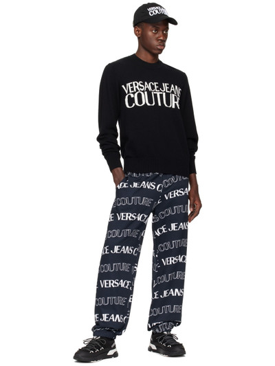 VERSACE JEANS COUTURE Black & White All Over Sweatpants outlook