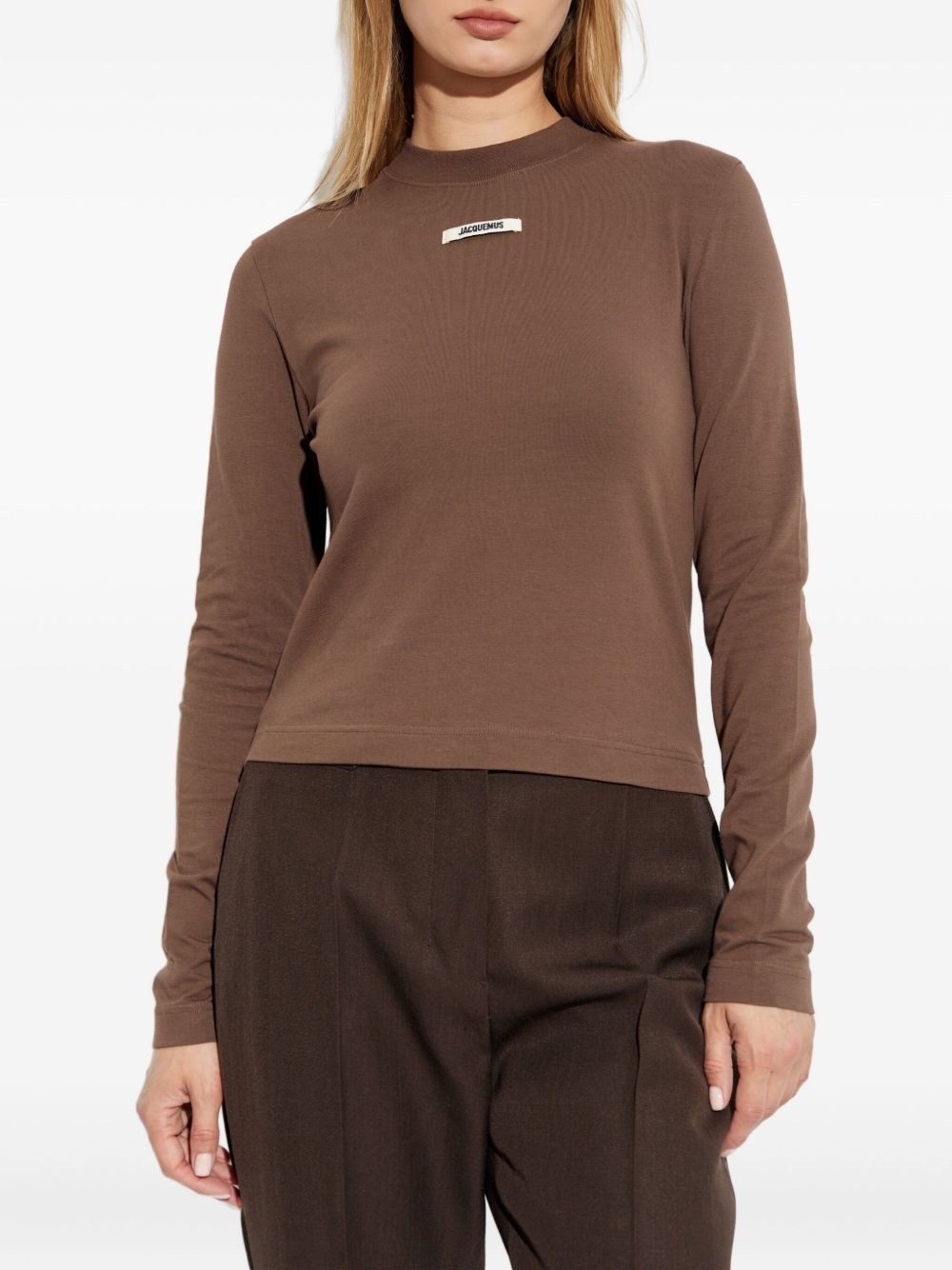 logo-tag long-sleeve T-shirt - 3