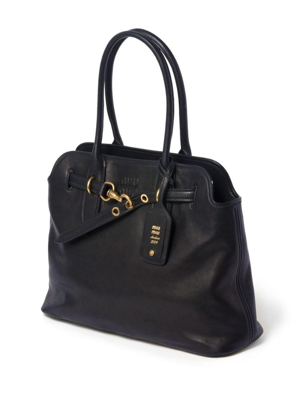 nappa-leather tote bag - 5