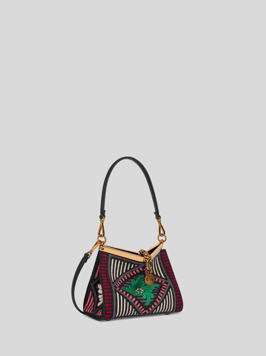 SMALL VELA BAG WITH FLORAL EMBROIDERY - 5