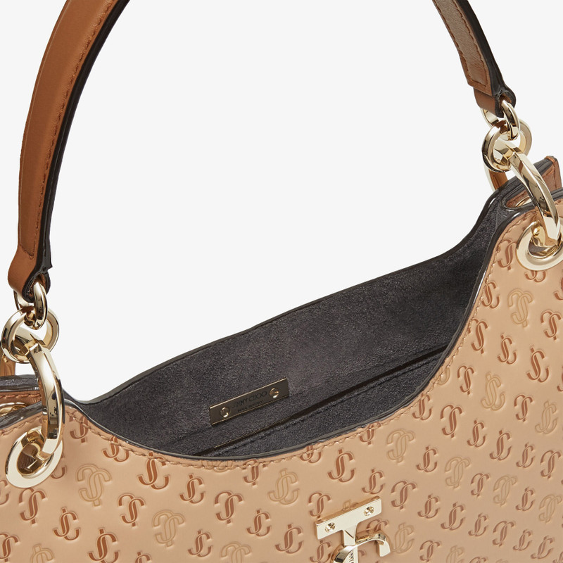 Varenne Hobo S
Caramel Calf Leather and JC Monogram Pattern Hobo Handbag 4