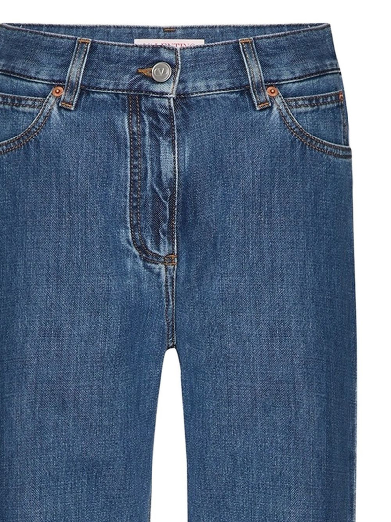 Valentino contrast-stitching five-pockets jeans outlook