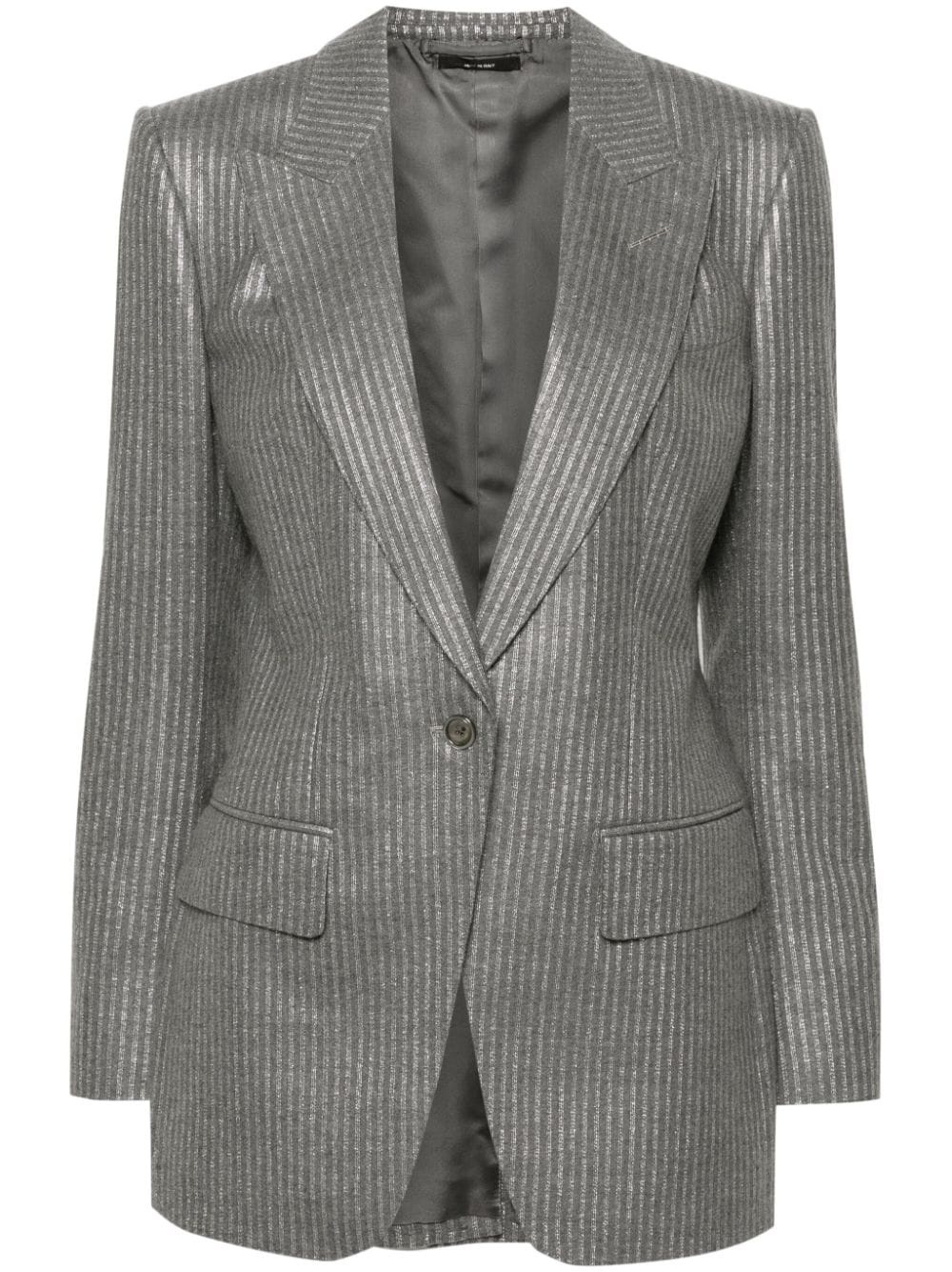 striped blazer - 1