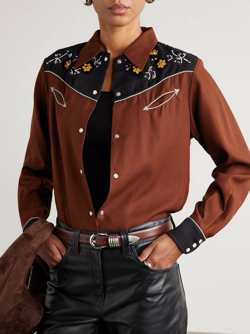 DÉHANCHE Hollyhock leather belt Brown outlook