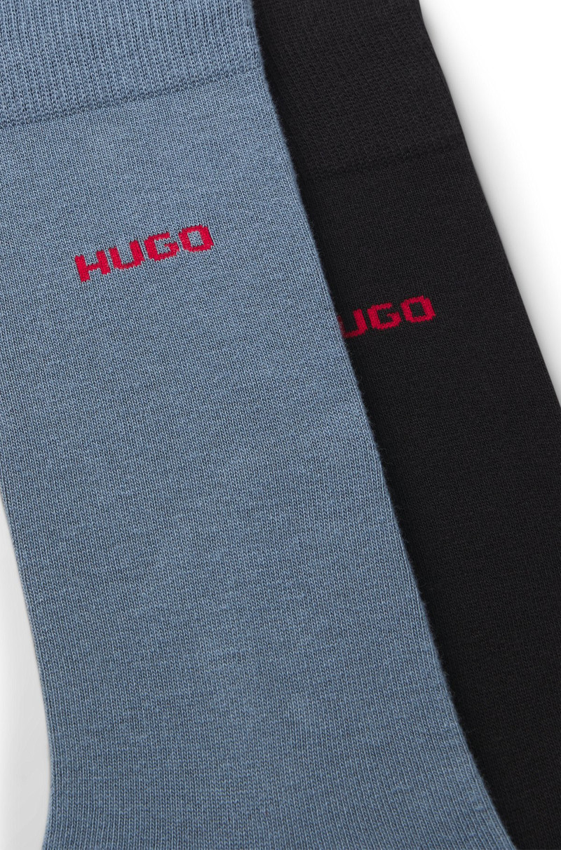 HUGO TWO-PACK OF LOGO SOCKS IN A REGULAR LENGTH outlook