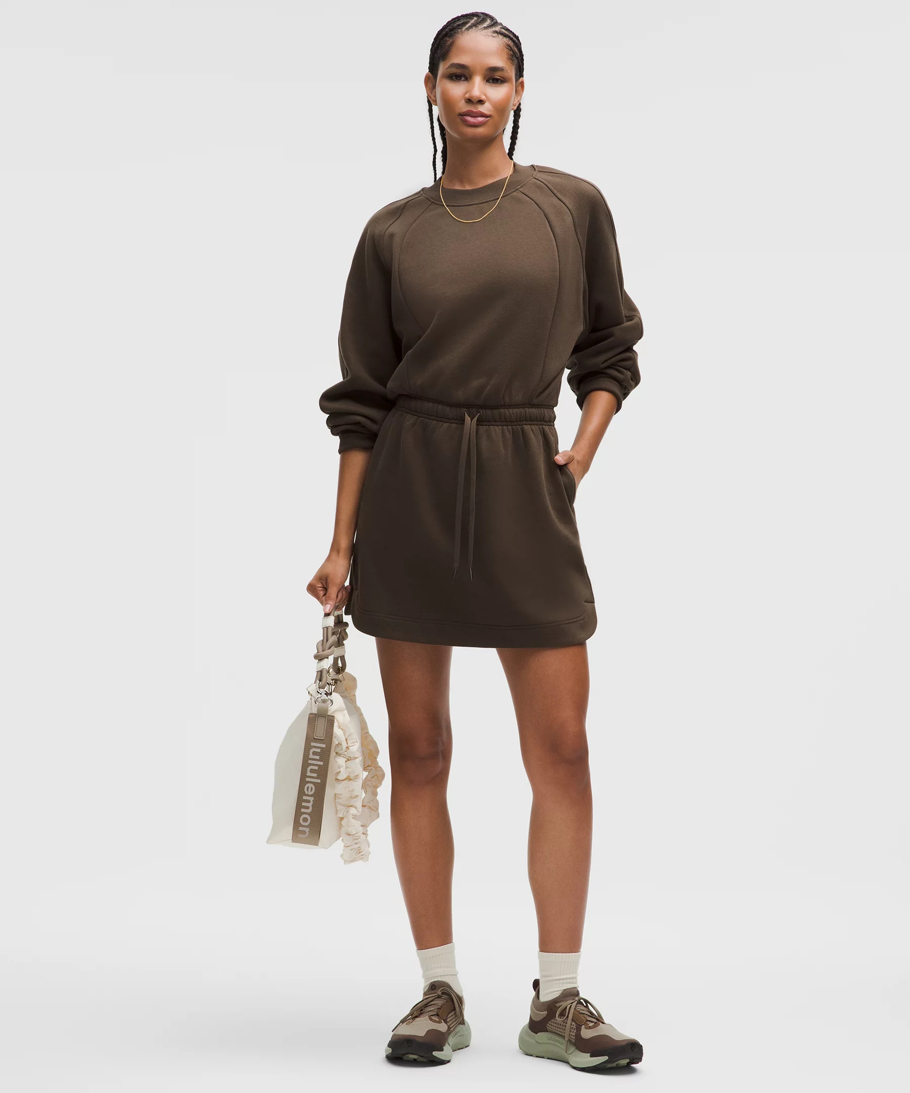 Scuba Cinch-Waist Mini Dress - 1