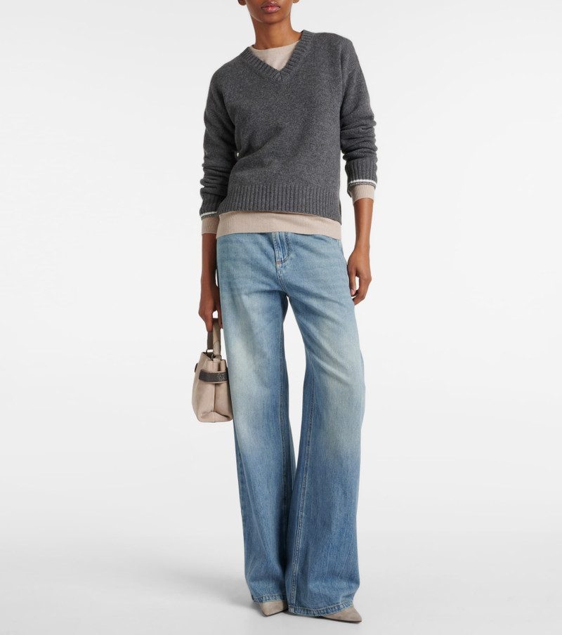 Brunello Cucinelli High-rise wide-leg jeans outlook