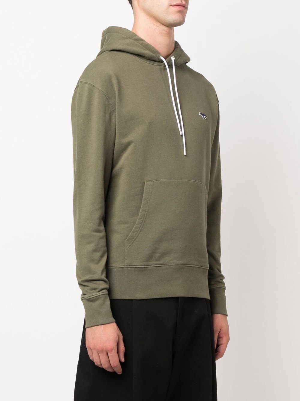 logo-patch drawstring hoodie - 3