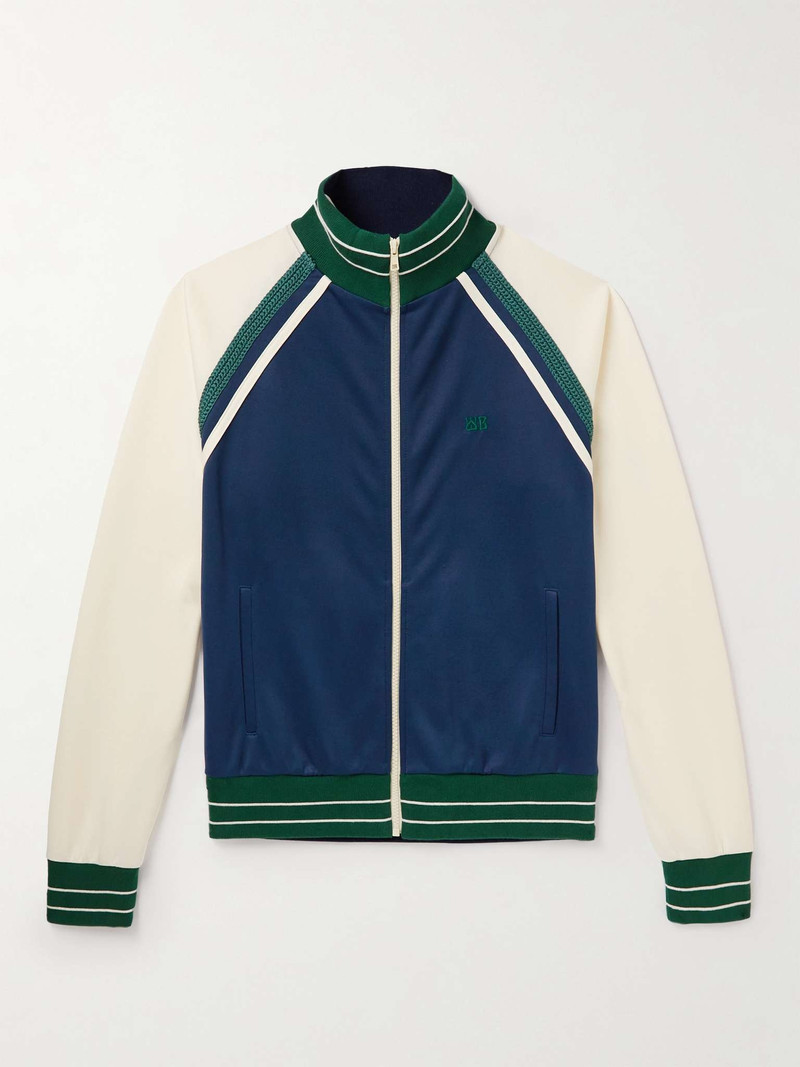Kola Crochet-Trimmed Jersey Track Jacket 1