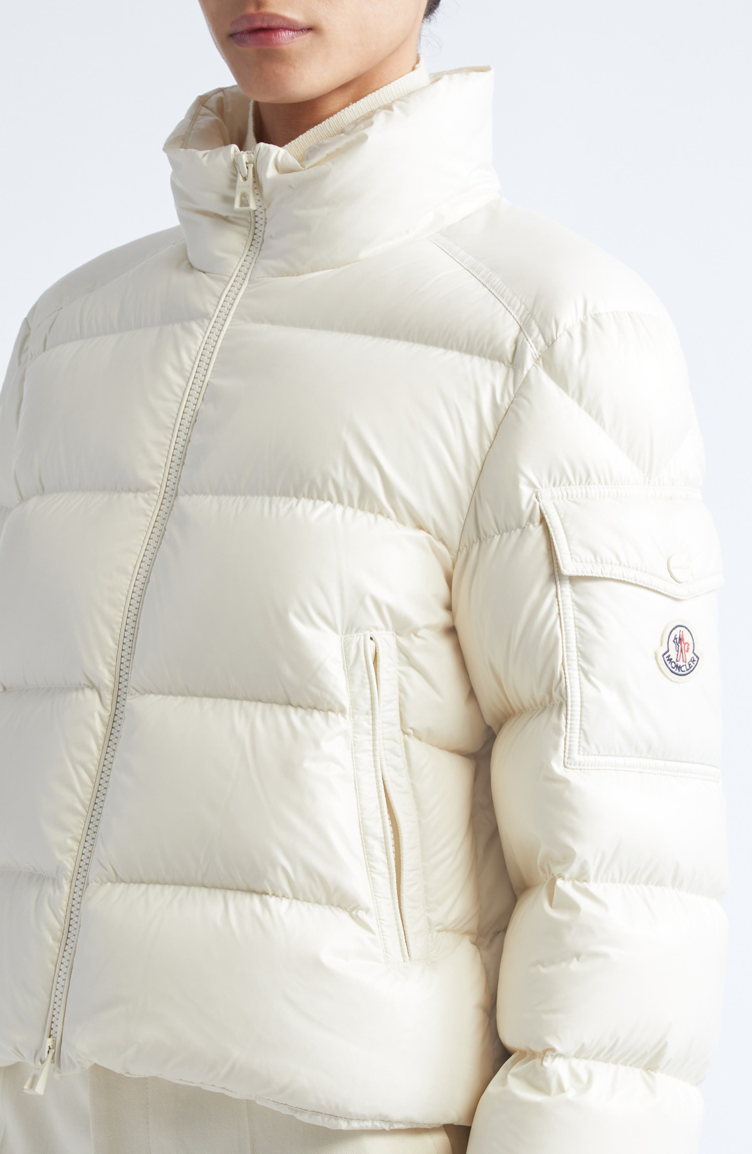 Moncler Petra Down Puffer Jacket in Meringue at Nordstrom - 4