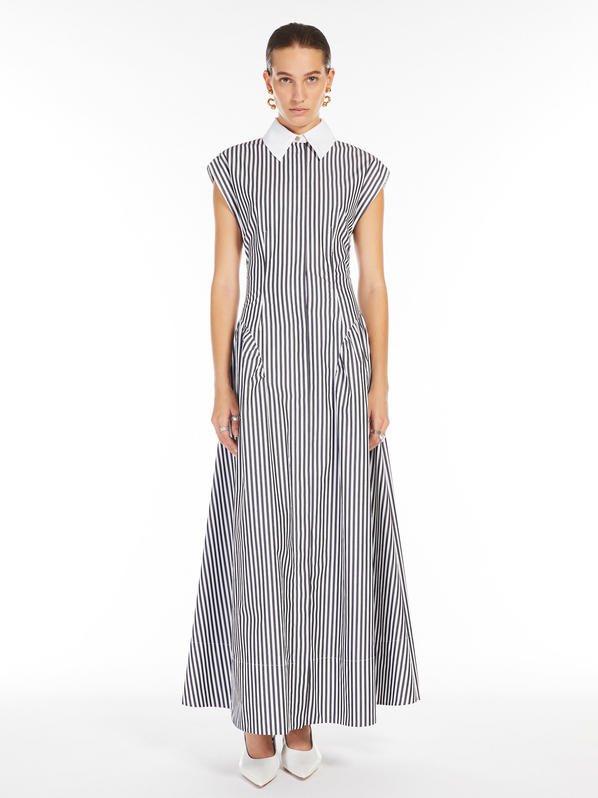 LOCUSTA Long poplin dress - 2