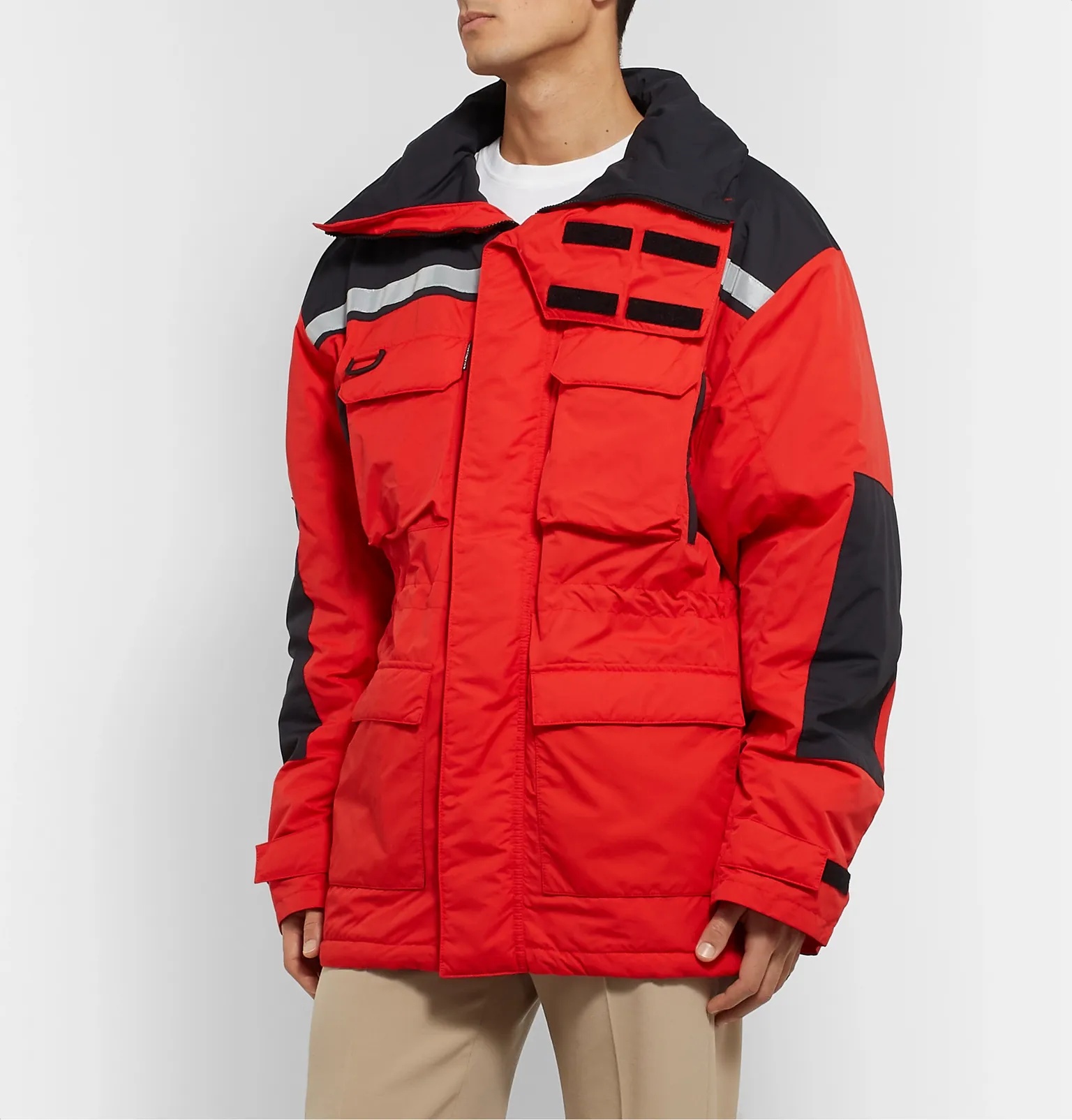 Oversized Colour-Block Shell Parka - 4