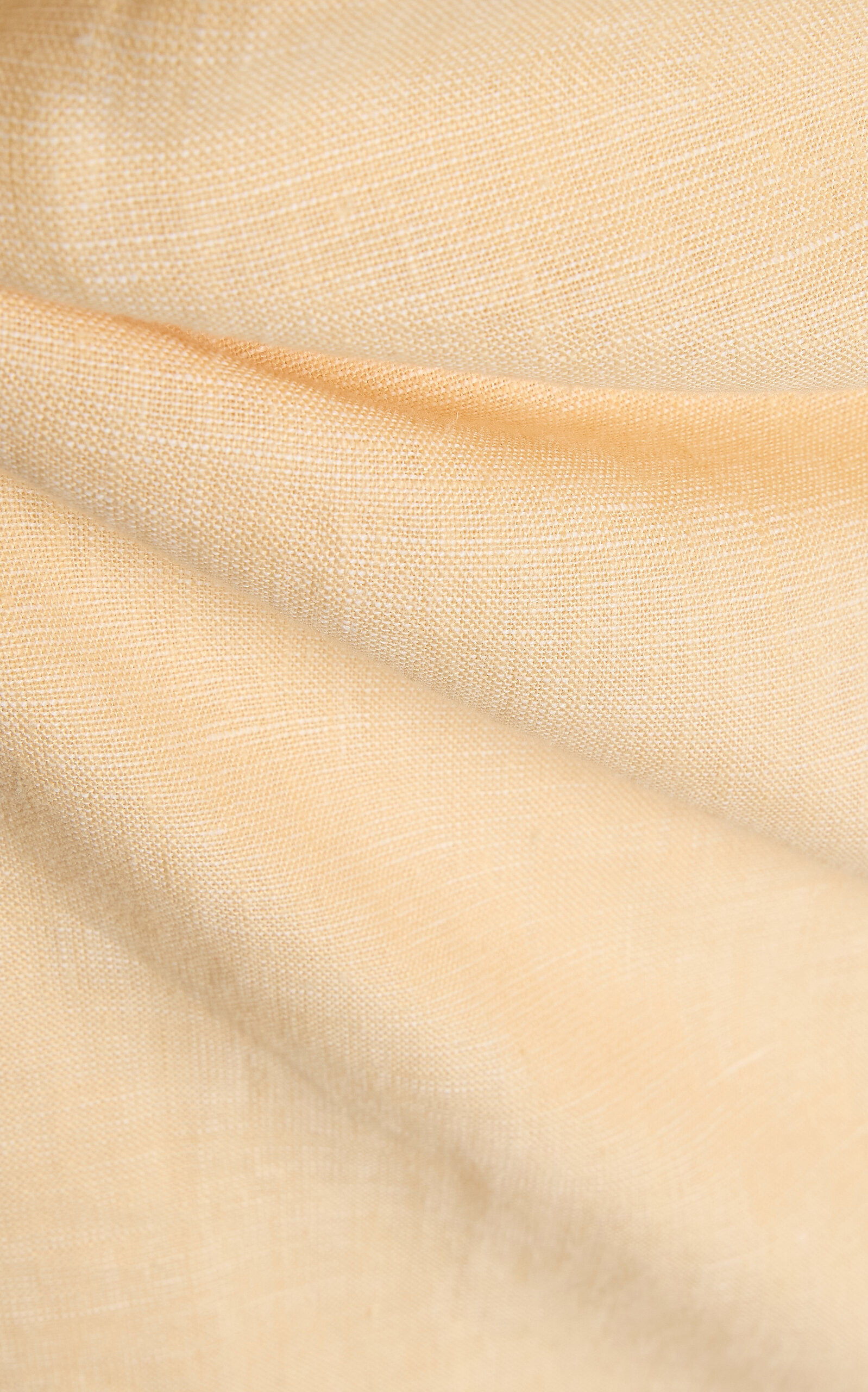 Essie Strapless Fringed Linen Maxi Dress yellow - 5