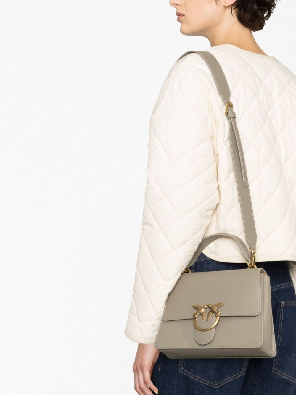 Love Birds leather tote bag - 3