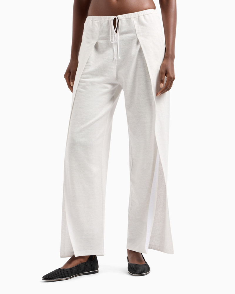 GIORGIO ARMANI HEMP JERSEY RELAXED-FIT TROUSERS outlook