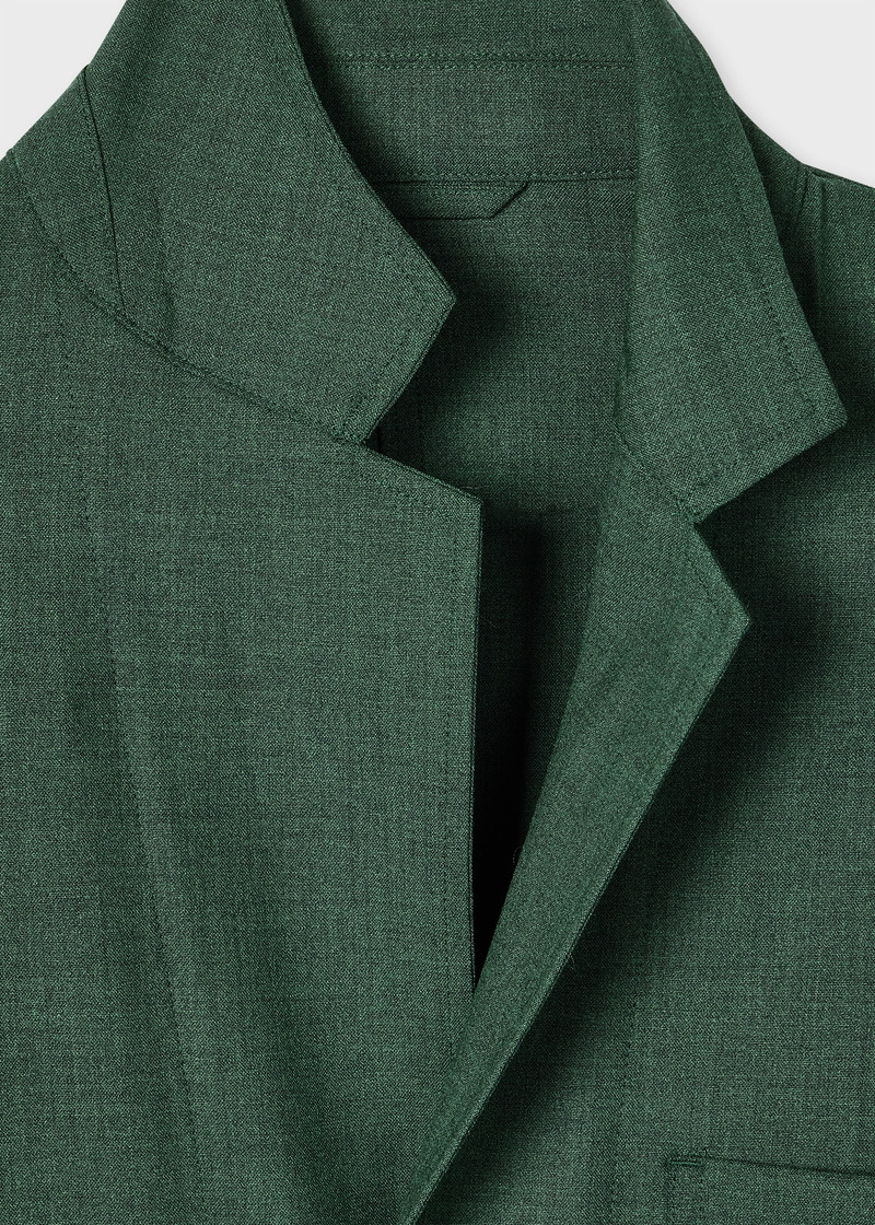 Paul Smith Dark Green Overdyed Marl Wool Suit outlook