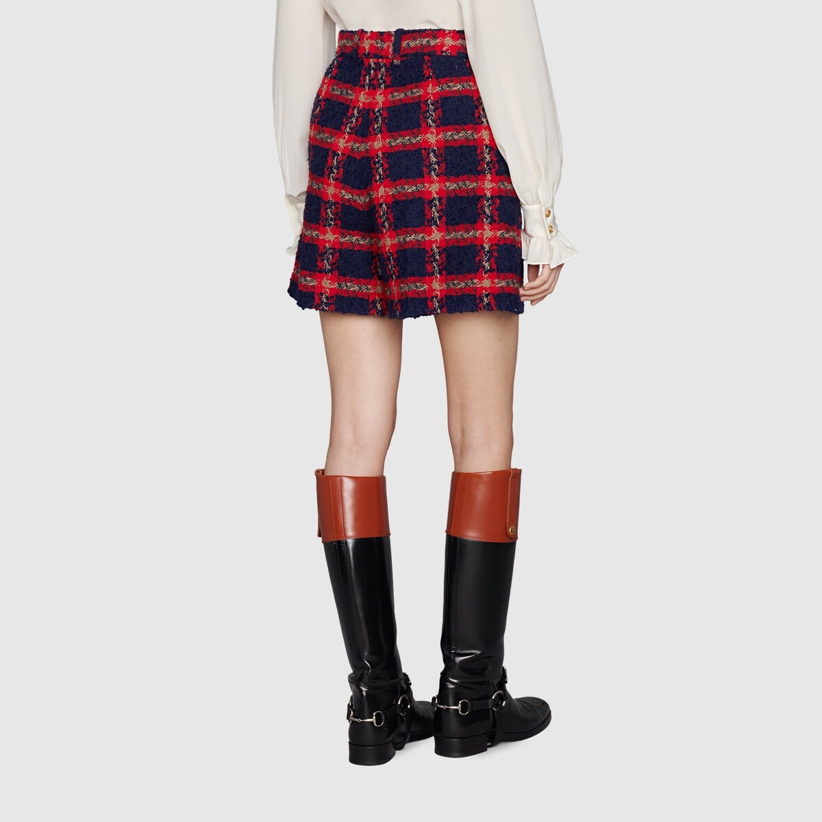 Check tweed shorts - 4