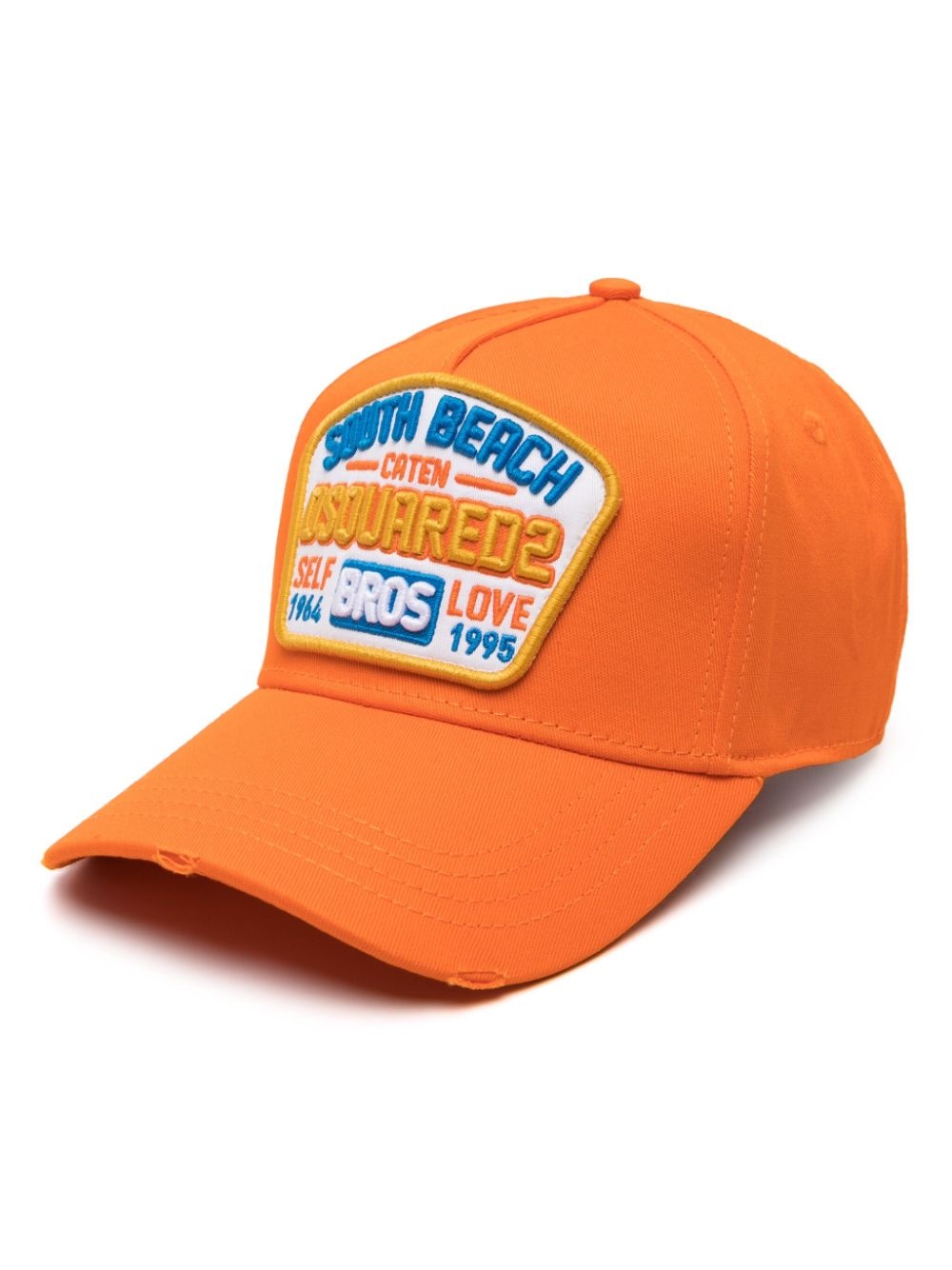logo-patch cotton baseball cap - 1