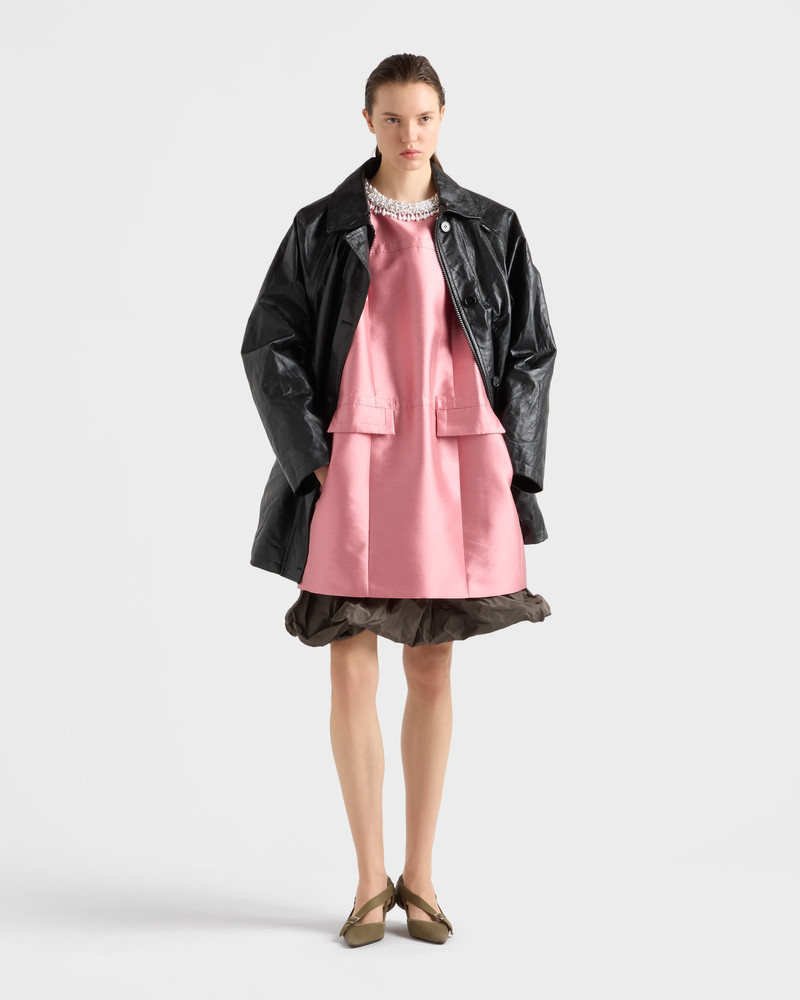 Prada Embroidered double shantung dress outlook
