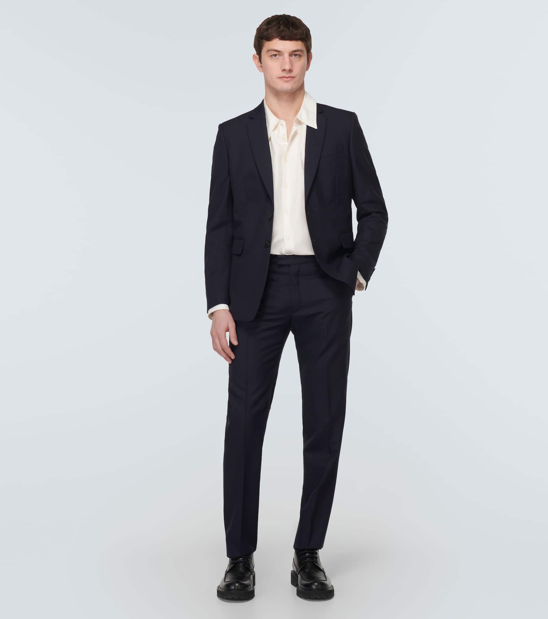 Single-breasted wool suit - 2
