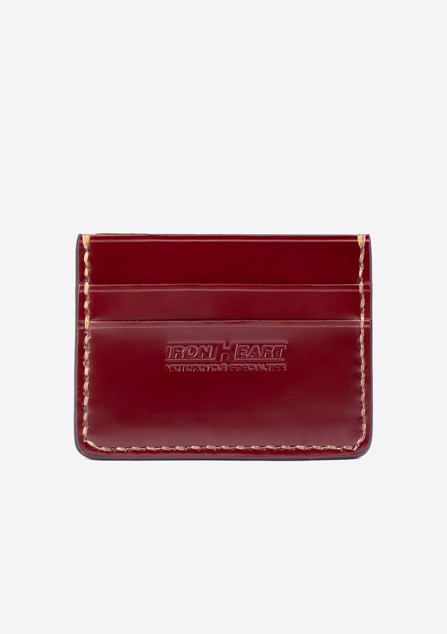 IHG-089-OXB Shell Cordovan Card Holder - Oxblood - 1