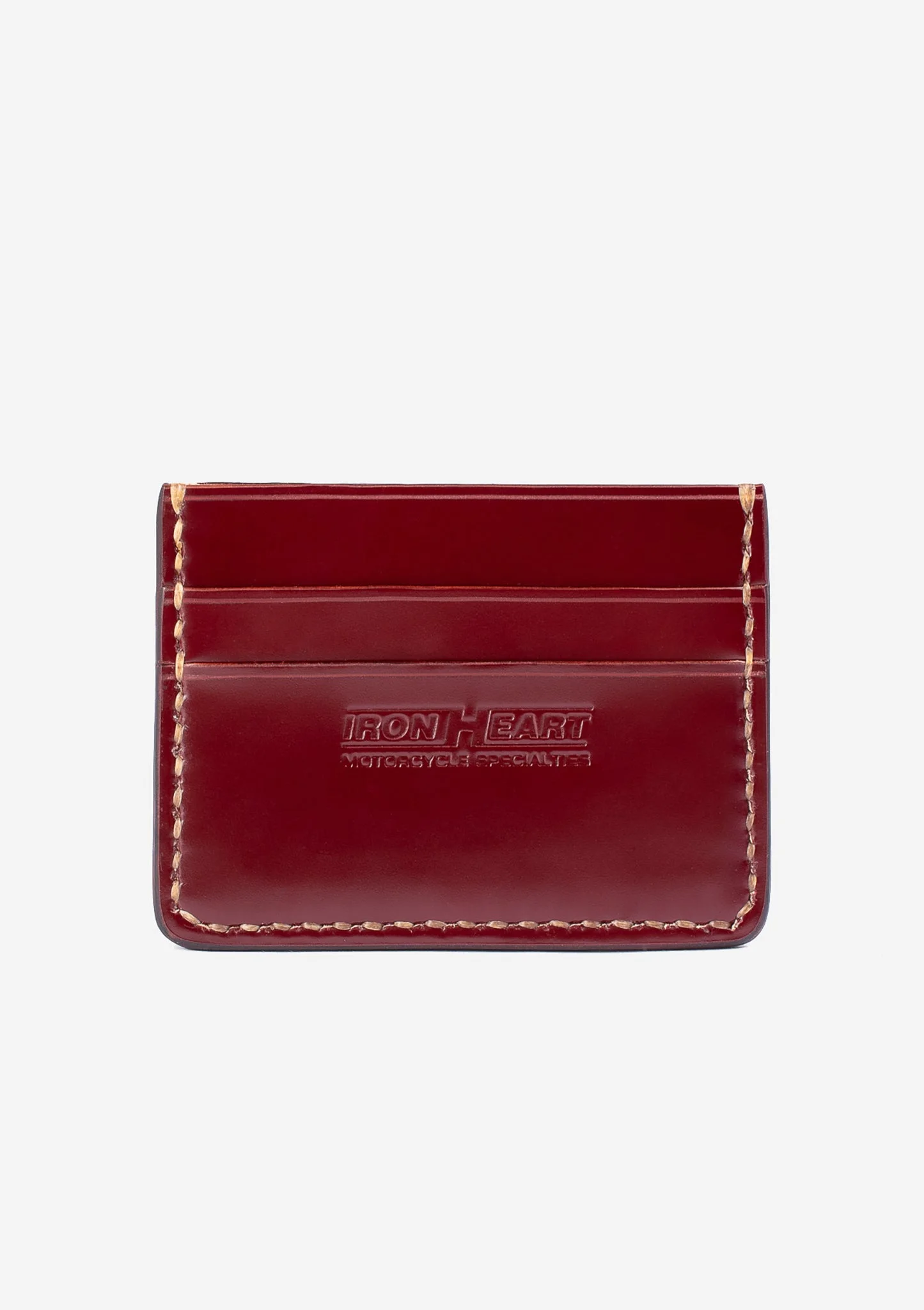 SHELL CORDOVAN CARD HOLDER - OXBLOOD - 1