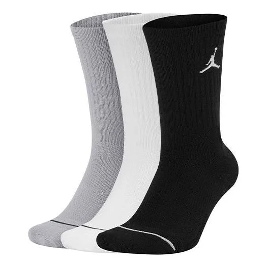 Air Jordan Everyday Max Crew Sports Socks Couple Style 'Black White Gray' SX5545-019 - 1