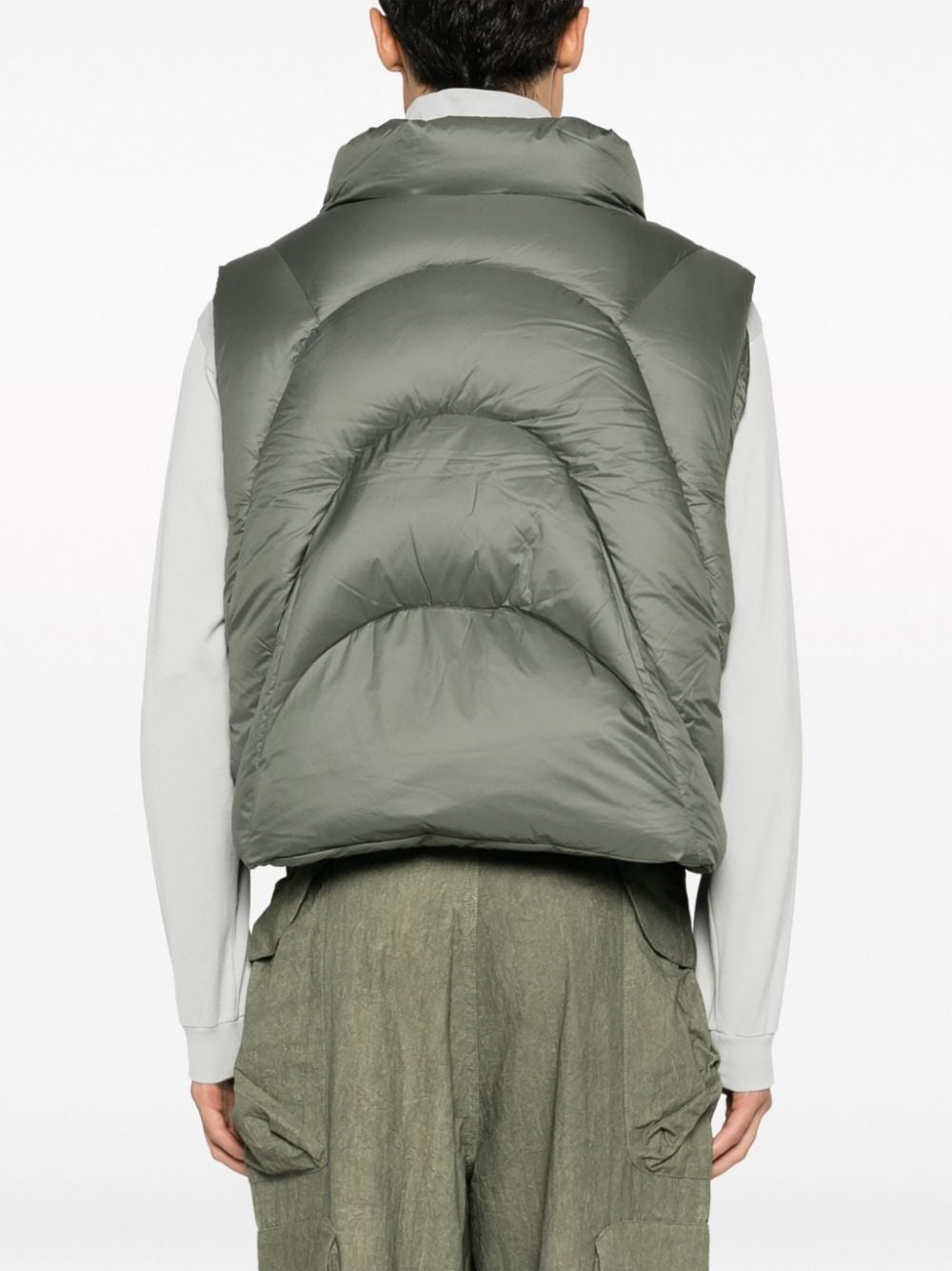 quilted high-neck gilet - 5