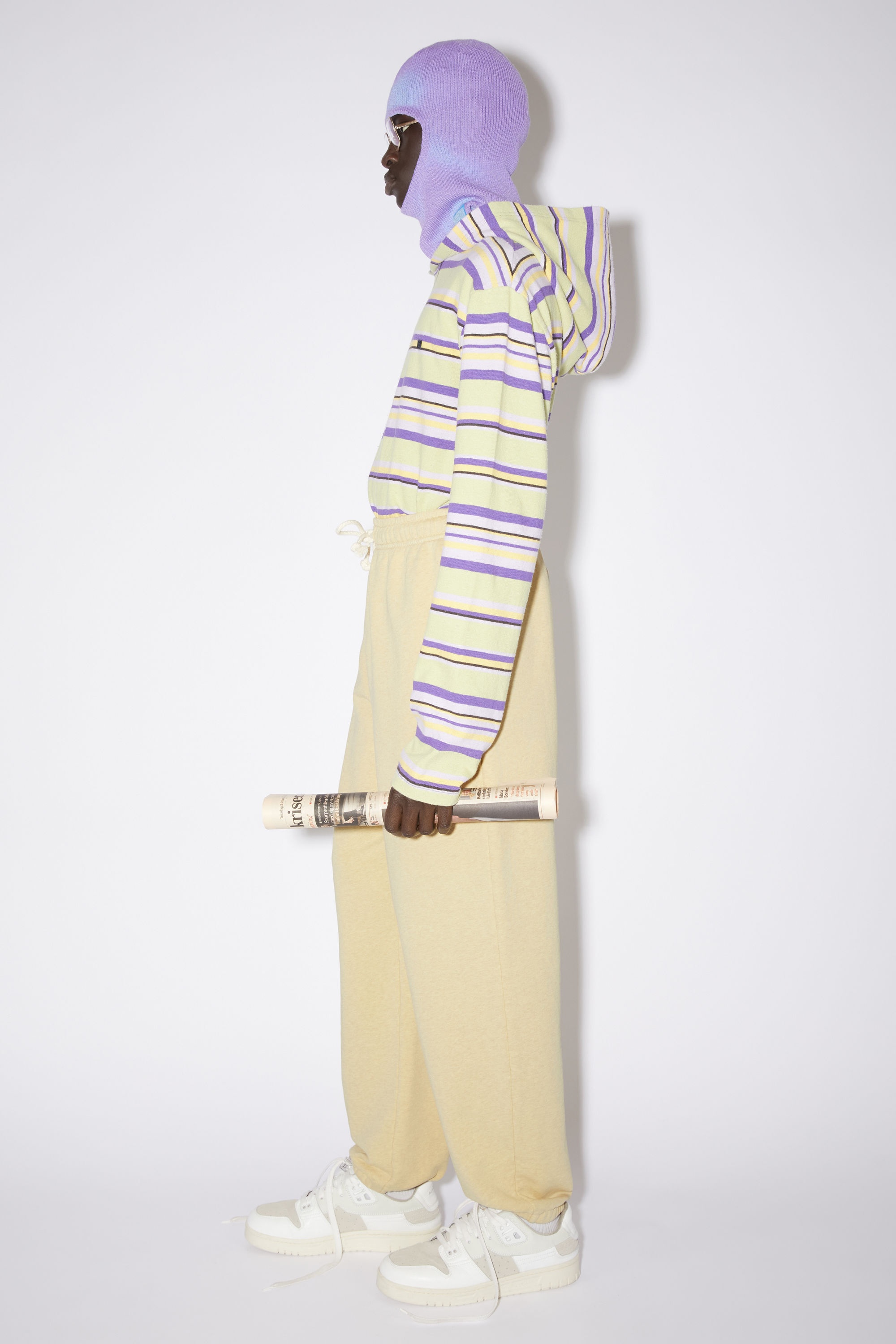 Sweatpants - Pale yellow melange - 4