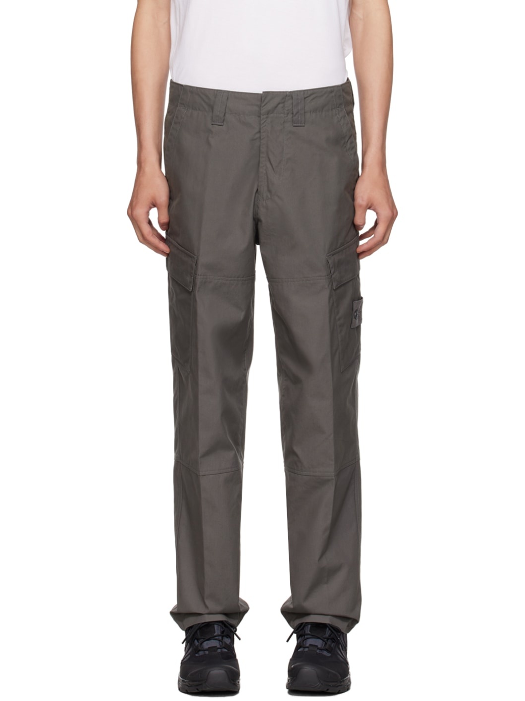 Gray Patch Cargo Pants - 1