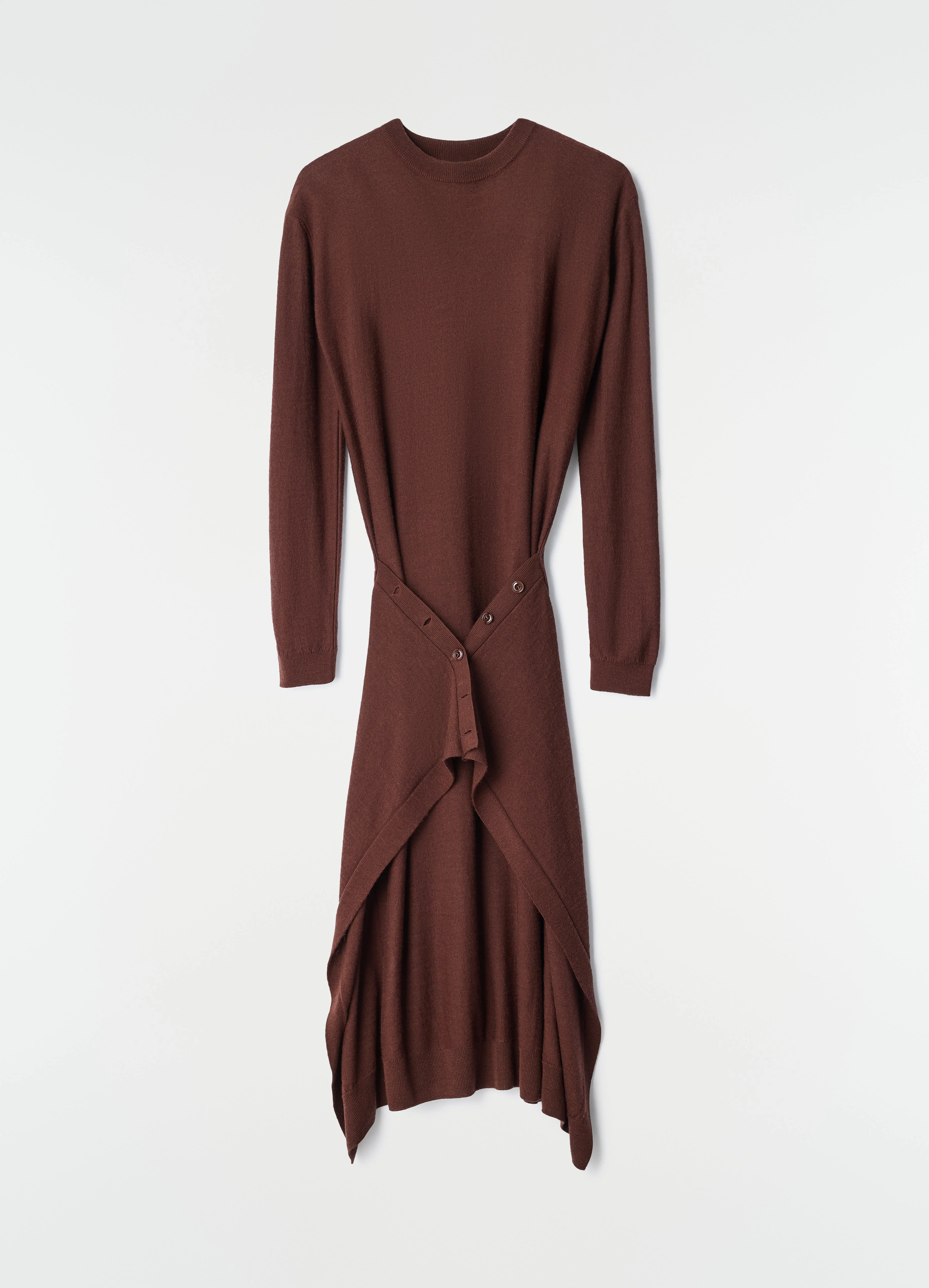 BUTTONED DRESS IN MERINO WOOL BLEND - 1