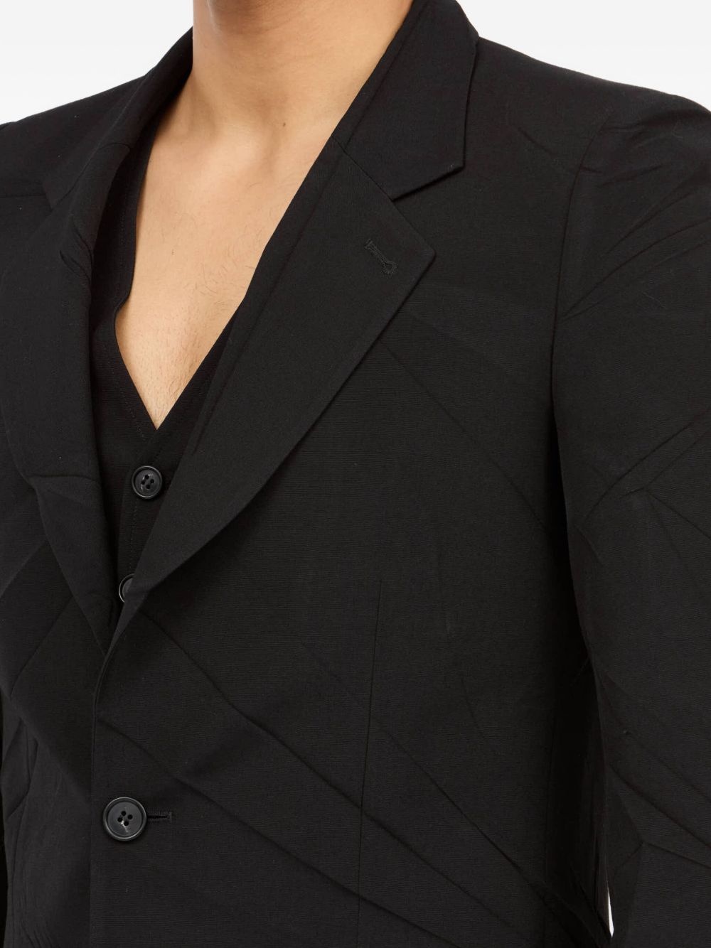 tailored single-breasted blazer - 6