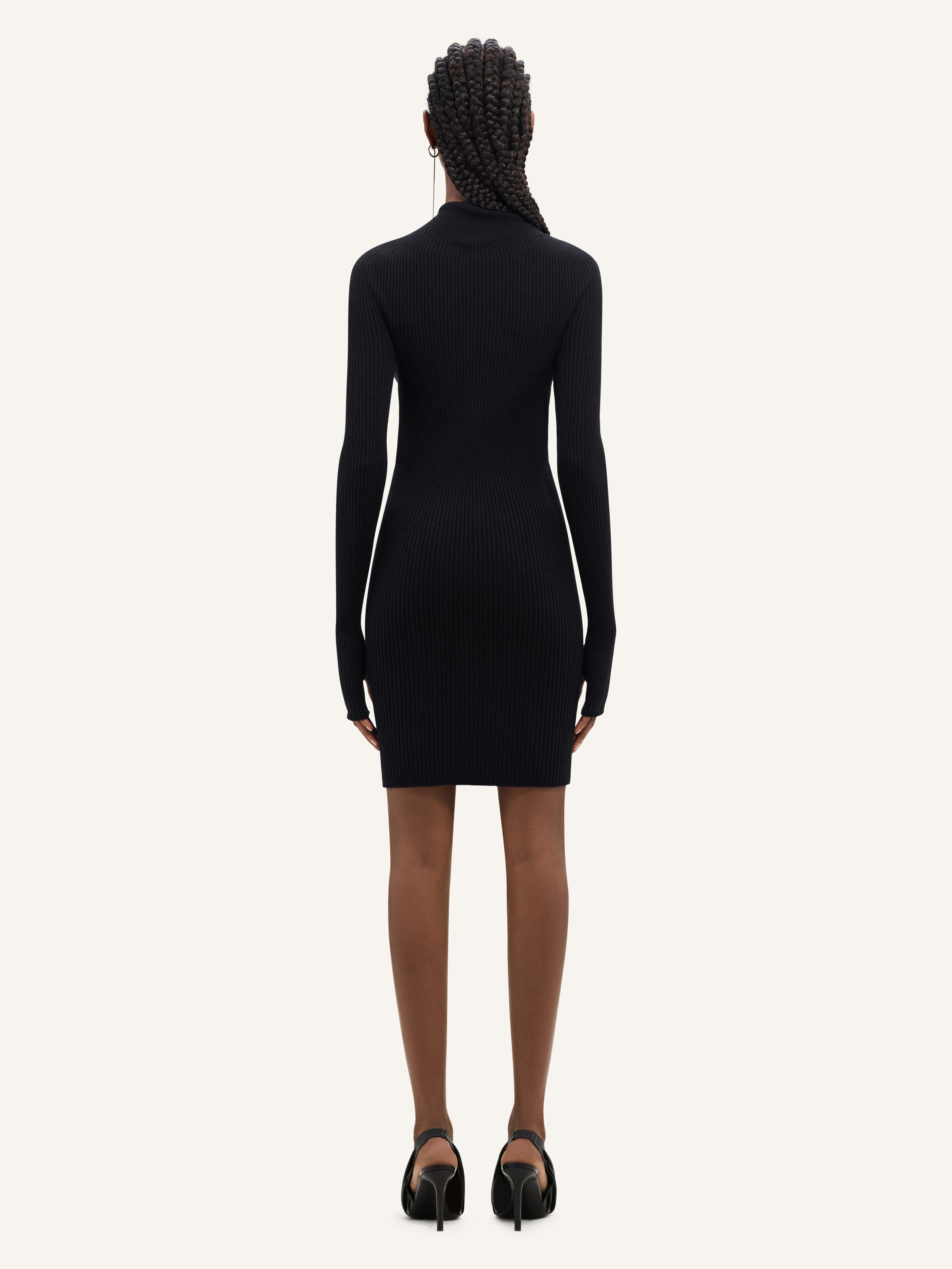 SOLAR RIB MOCKNECK MINI DRESS - 3