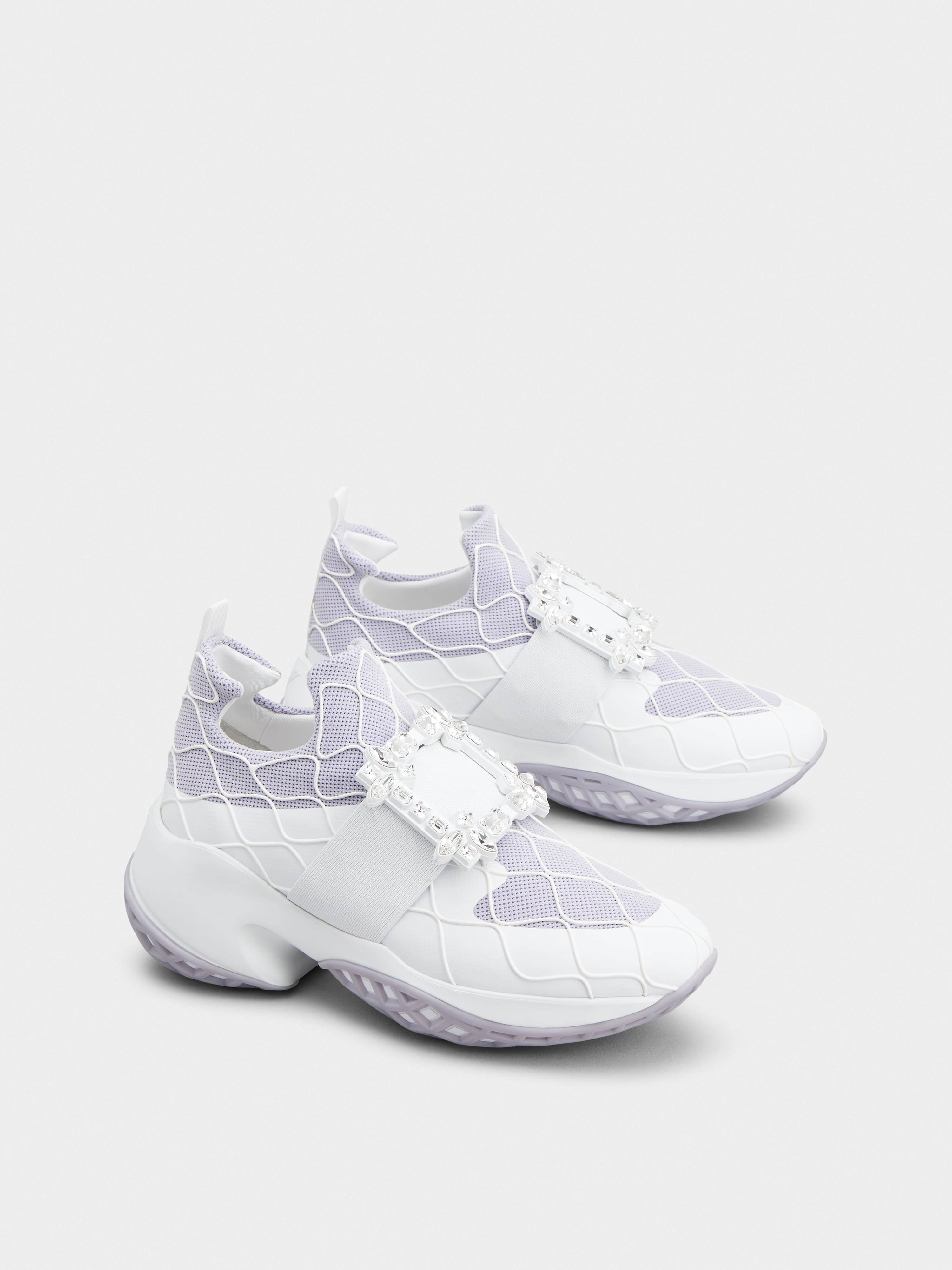 Viv' Run Technical Strass Buckle Sneakers in Technical Fabric - 2