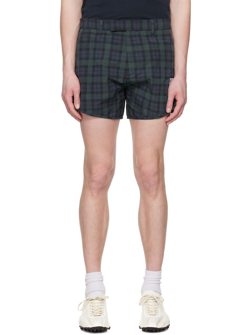 plaid 인쇄 반바지 1