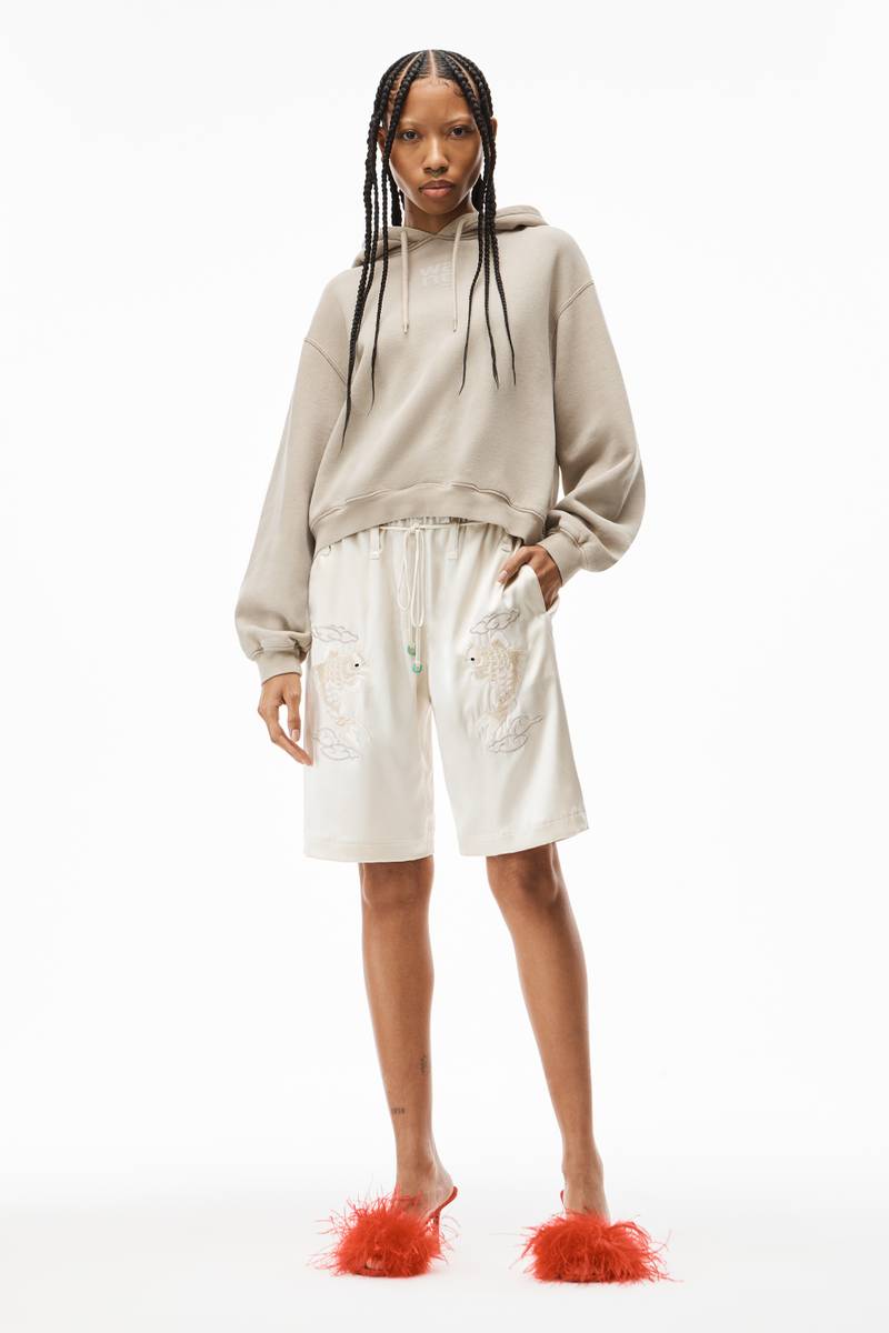 Alexander Wang PUFF LOGO HOODIE IN STRUCTURED TERRY outlook