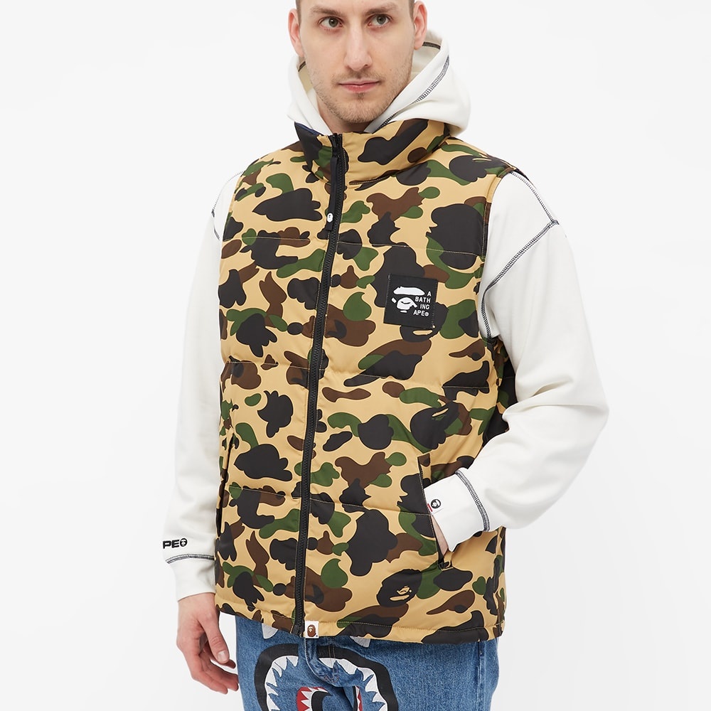 A Bathing Ape 1st Camo Reversible Down Vest - 5