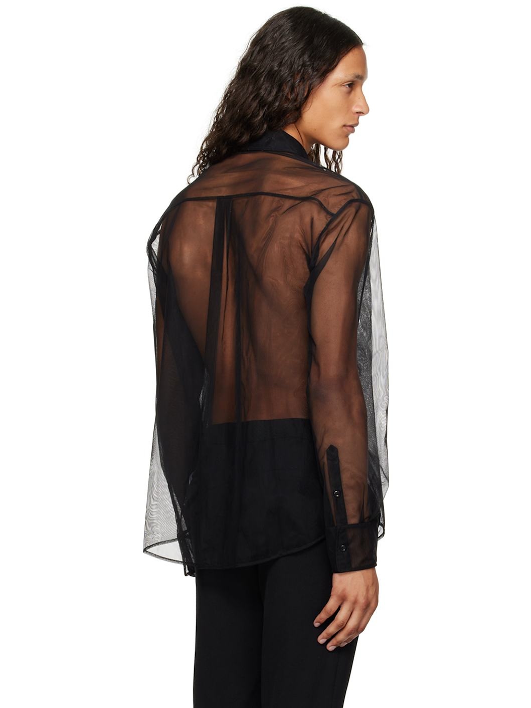 Black Sheer Shirt - 3