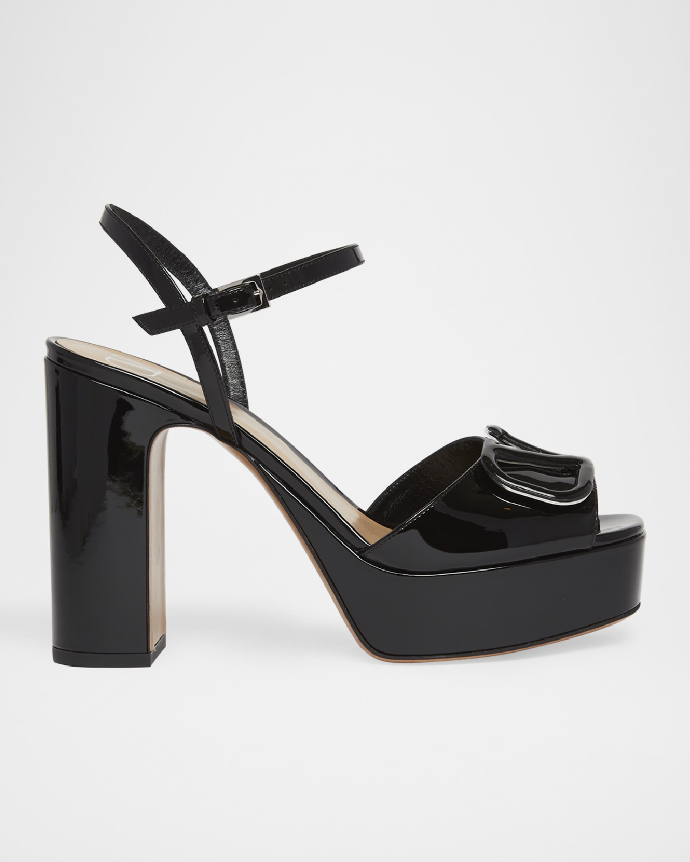 VLogo Patent Ankle-Strap Platform Sandals - 1