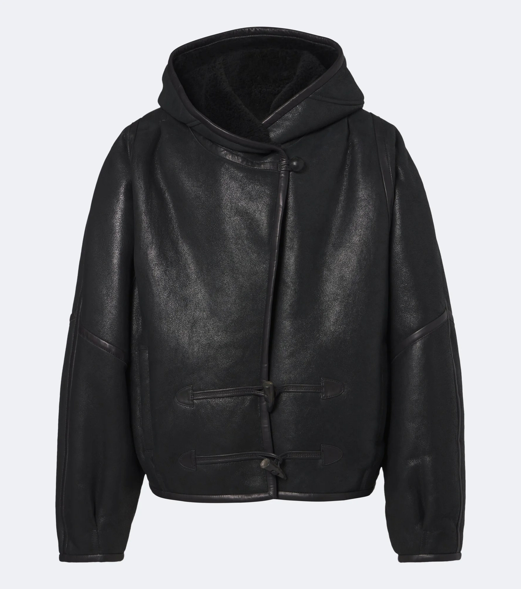 Amiel hooded leather jacket - 1