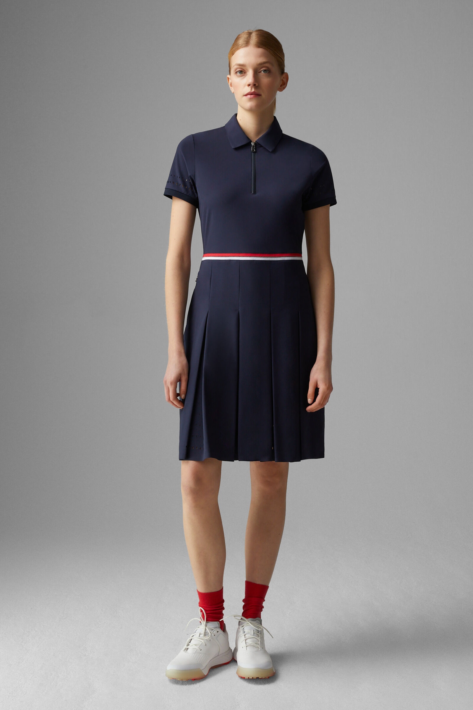 Marina functional polo dress in Navy blue - 2