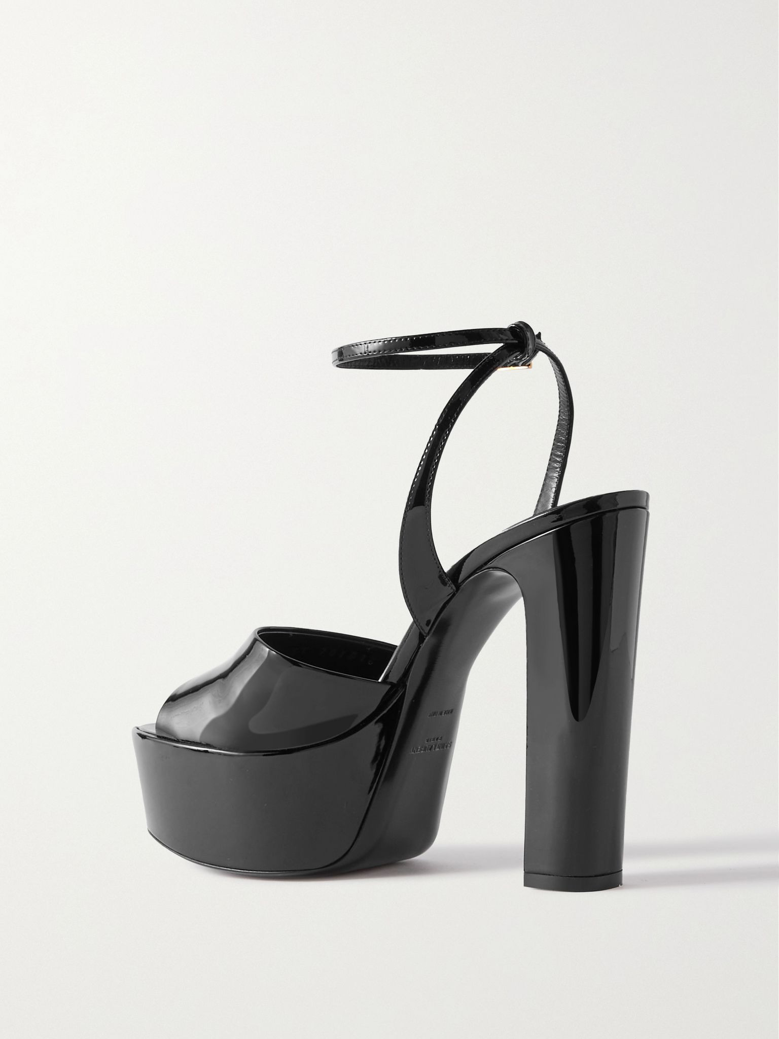 Jodie patent-leather platform sandals Black - 3