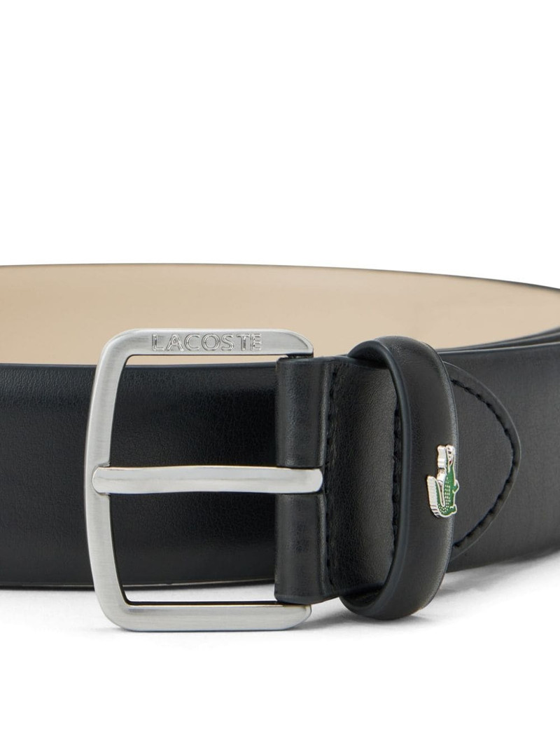 LACOSTE logo-engraved leather belt outlook