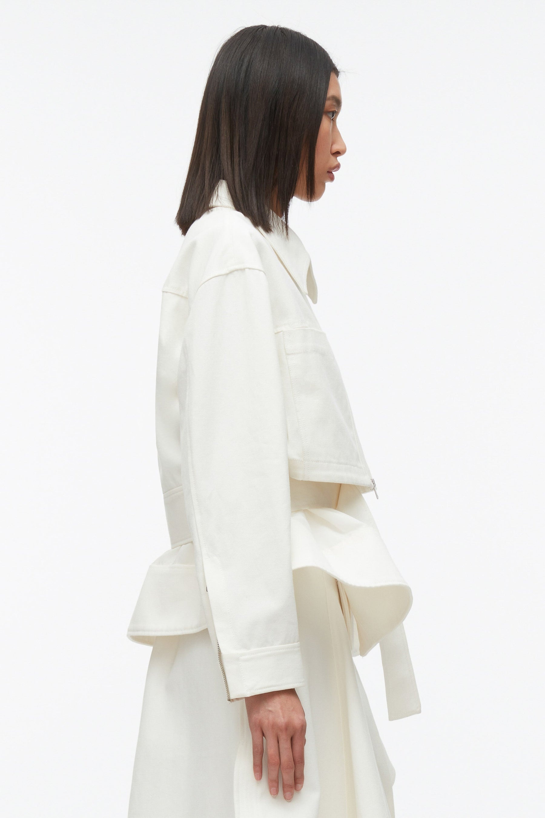 Belted Flounce Utility Jacket - 4