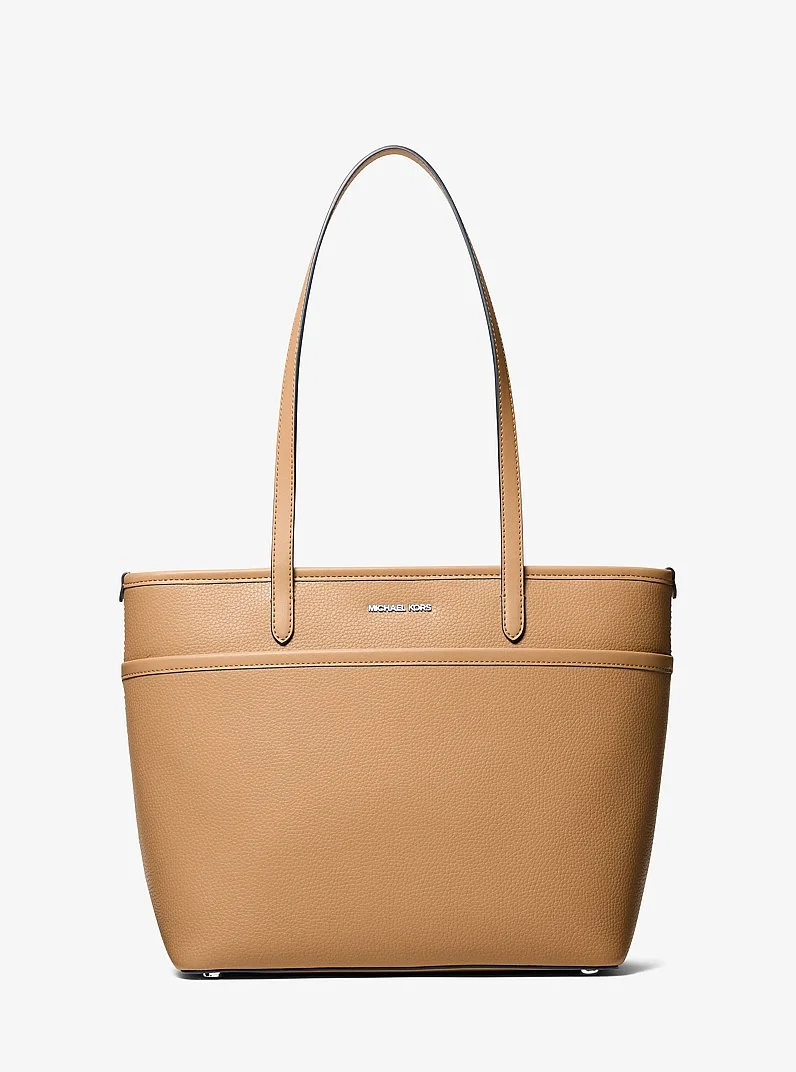 Marlowe Medium Pebbled Leather Pocket Tote Bag - 1