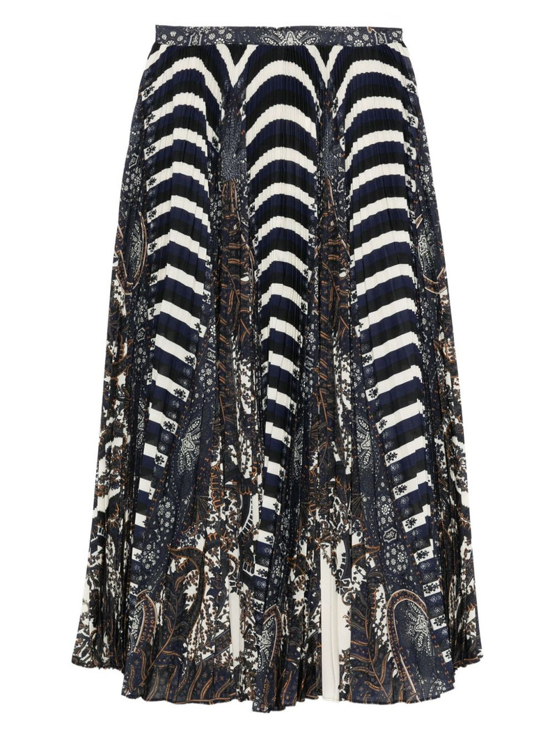 paisley-striped pleated skirt 1
