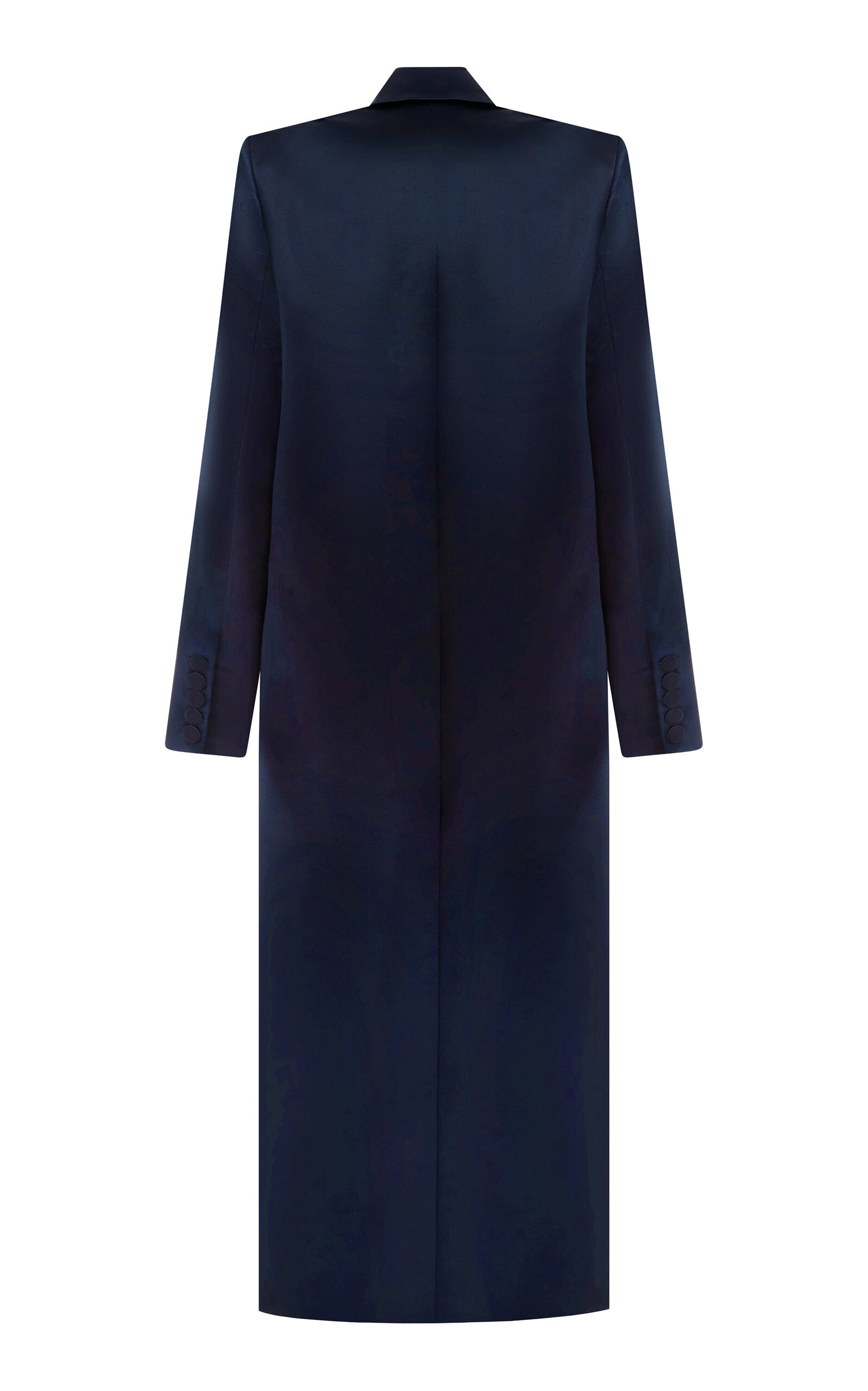 Oversized Duchess Satin Coat navy - 3