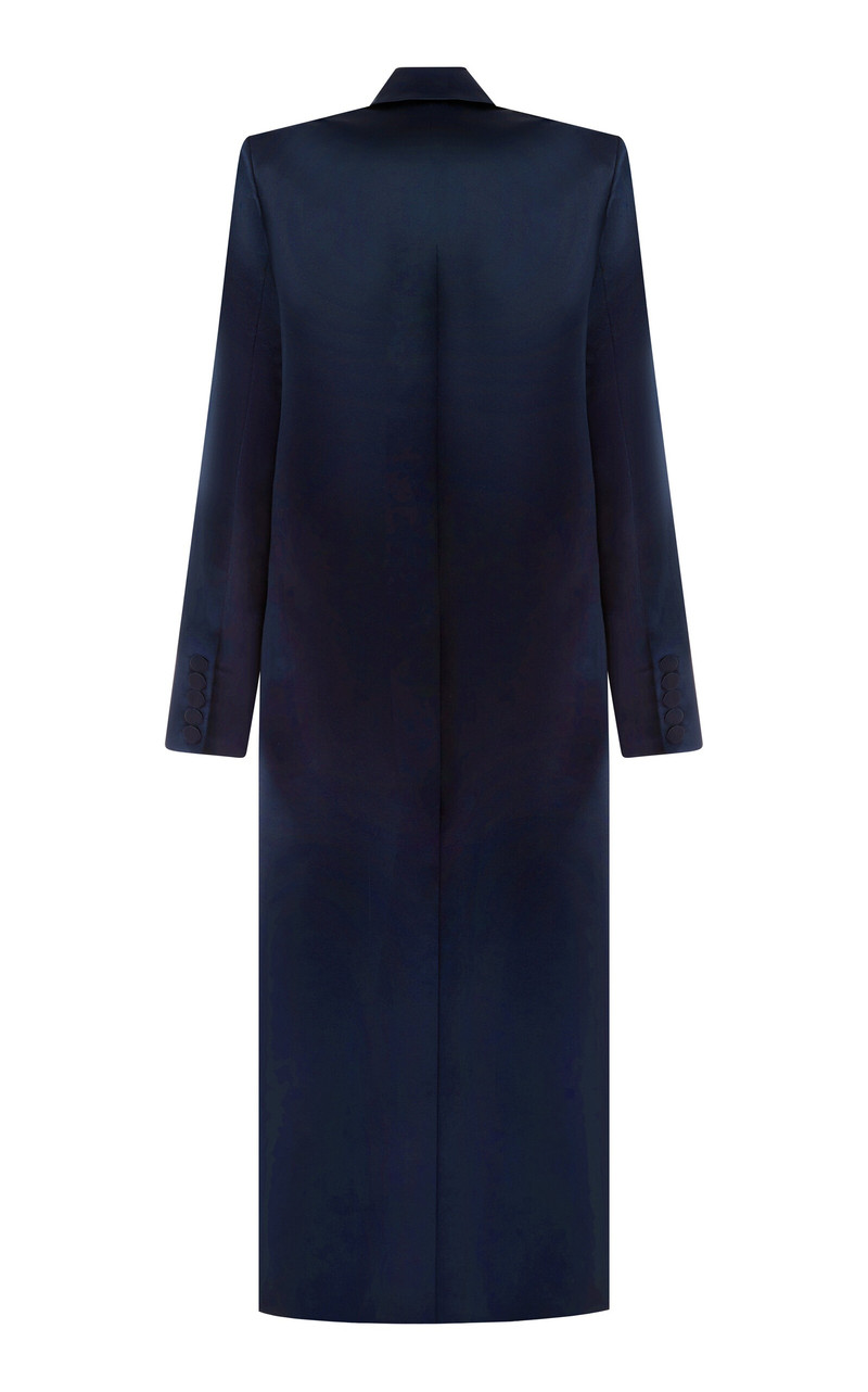 Oversized Duchess Satin Coat navy 3