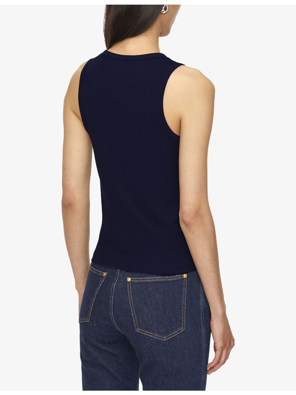 The Jersey Rib Round-Neck Stretch-Cotton Tank Top - 4